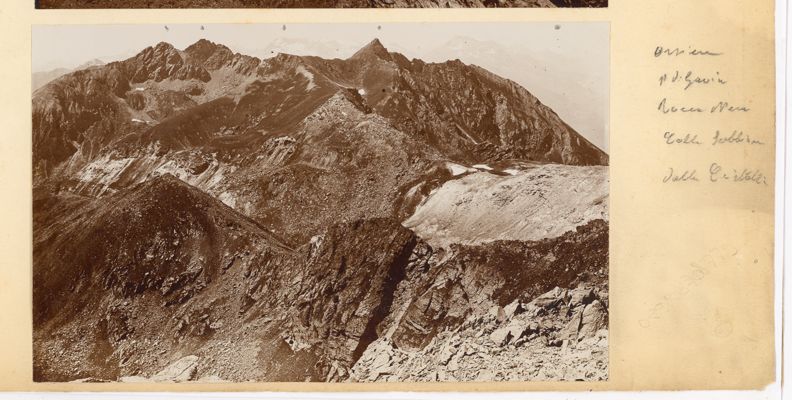 Orsiera, Punta della Gavia, Rocca Nera, Colle Sabbione dalla Cristalliera, 1915 (?)