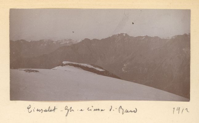 Ciusalet, ghiacciaio e cima di Bard, 1912