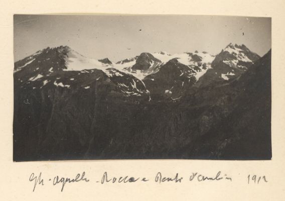 Ghiacciaio dell'Agnello, Rocca e Denti d'Ambin, 1912