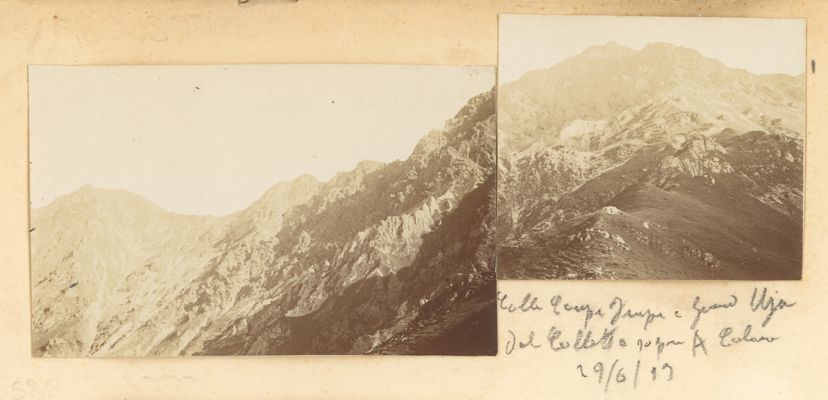 Colle Coupe Trape e Grand Uja dal Colletto sopra Alpi Colone, 1913/06/29