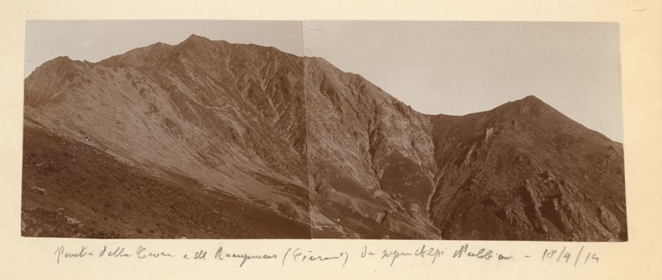 Punta della Croce e Monte Rognoso (Civrari) da sopra Alpi Nubbia, 1914/09/18