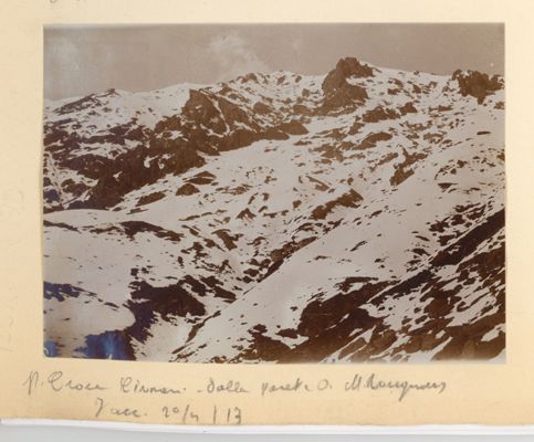 Punta Croce Civrari dalla parete Ovest Monte Rognoso , 1913/04/20