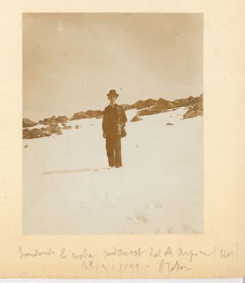 Scendendo la costa sud ovest del Monte Arpone, 1899/03/29