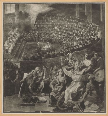ambito romano, Dipinto raffigurante il concilio di Trento e il trionfo del Papato sull'Eresia, 1943 - 1952