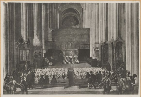 ambito francese, Dipinto raffigurante il concilio di Trento, 1943 - 1952