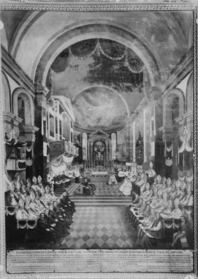 ambito trentino, Dipinto raffigurante il terzo centenario del concilio di Trento, 1943 - 1952