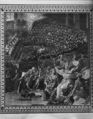 ambito romano, Dipinto raffigurante il concilio di Trento e il trionfo del Papato sull'Eresia, 1943 - 1952