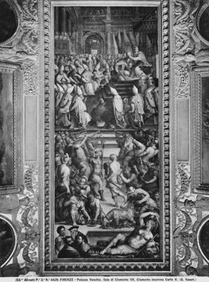 Fratelli Alinari, Dipinto raffigurante Clemente VII che incorona Carlo V, 1943 - 1952