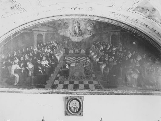 C. Leon, Dipinto raffigurante il concilio di Trento, 1951