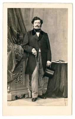 Antonio Sorgato, Ritratto maschile con cilindro, 1856 - 1874