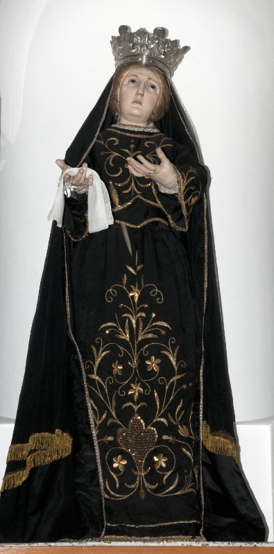 Ambito dell'Italia medionale sec. XVII, Statua di Madonna addolorata
