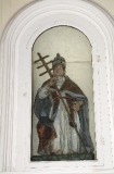 Ambito napoletano sec. XVIII, Statua con San Pietro Celestino