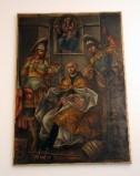 Ambito molisano sec. XVIII, Dipinto con San Pietro da Celestino tra Santi