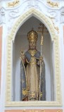 Ambito di Ortisei sec. XX, Statua con San Pietro Celestino