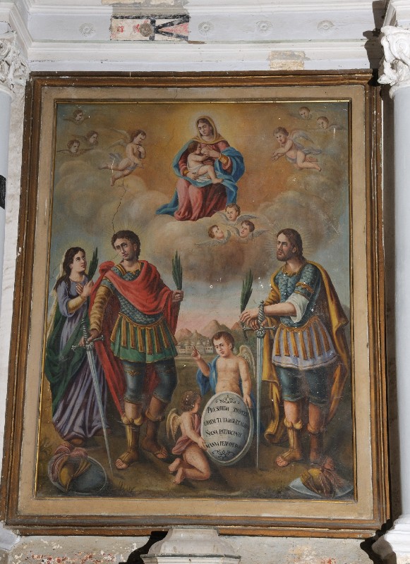 Ambito dell'Italia meridionale sec. XIX, Dipinto di San Nicandro e santi