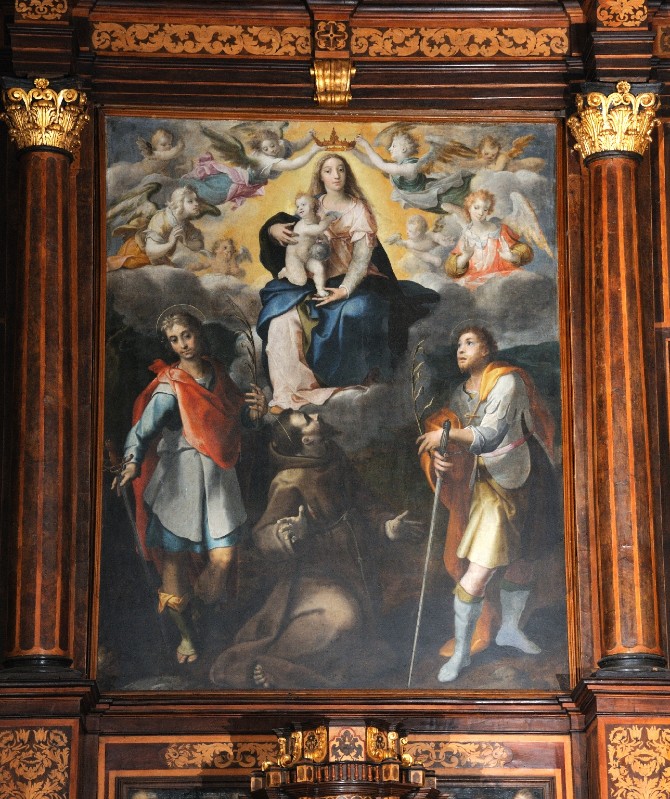 Hendricksz D. sec. XVI, Dipinto della Madonna tra Santi Nicandro e Marciano
