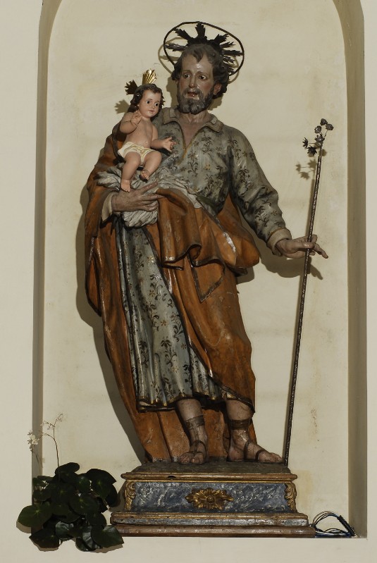 Scuola di Giacomo Colombo sec. XVIII, Statua di San Giuseppe