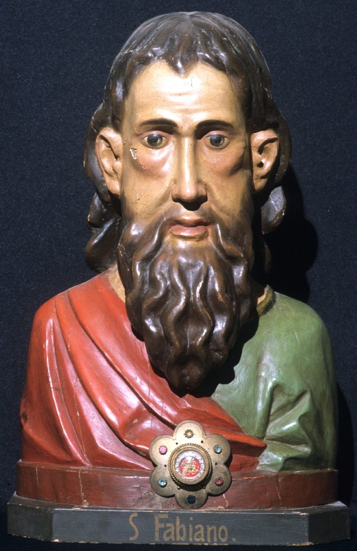 Scultore dell'Italia meridionale sec. XVII, Busto di San Fabiano Papa e Martire