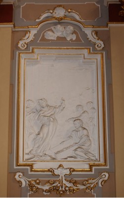 Bottega napoletana (1723), Bassorilievo S. Antonio e l'avaro