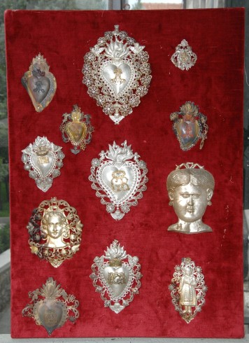 Bottega abruzzese sec. XIX, Pannello con dodici ex voto