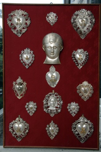 Bottega abruzzese sec. XIX, Pannello con quindici ex voto
