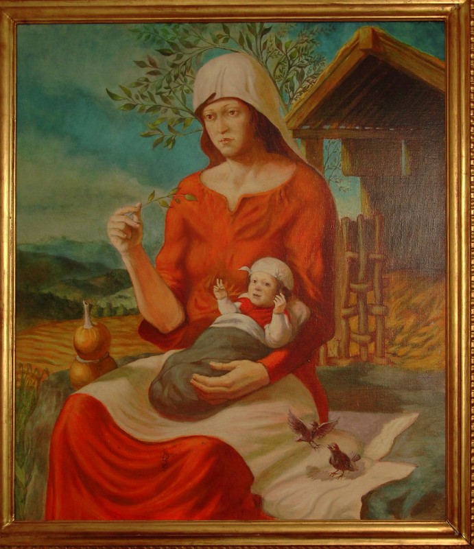 Bottega abruzzese (2002), Dipinto Madonna con Gesù Bambino