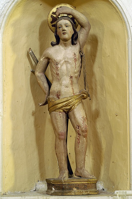 Bott. aquilana sec. XVI, Statua di San Sebastiano
