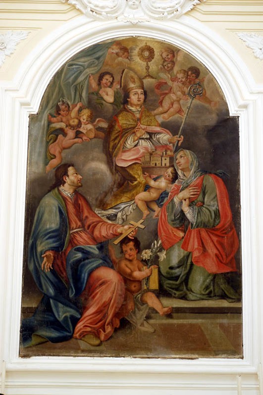 Ambito abruzzese sec. XVIII, Sant'Emidio tra i santi Cipriano e Giustina