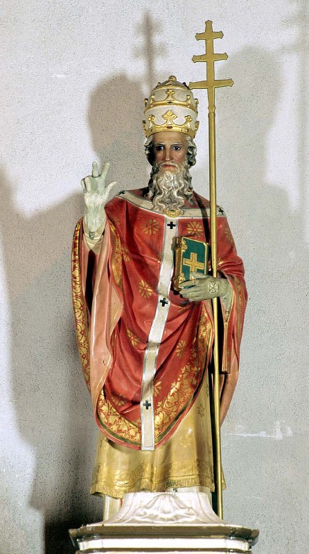 Bottega di Zanazio R. sec. XX, Statua raffigurante San Marcello I Papa