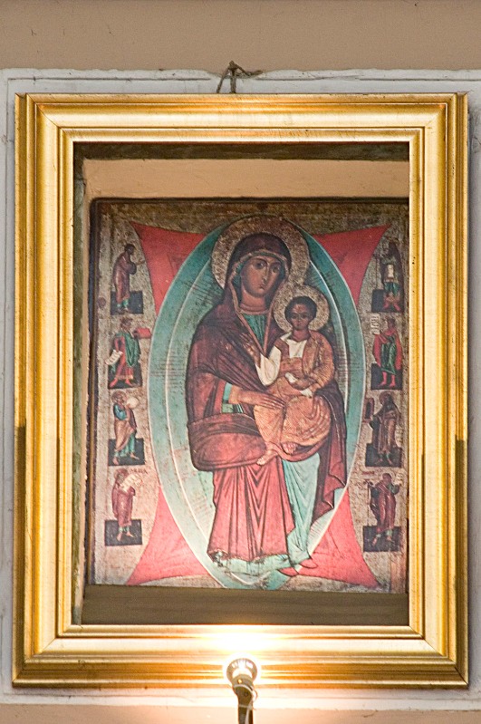 Ambito italiano sec. XX, Tavola raffigurante la Madonna di Montevergine