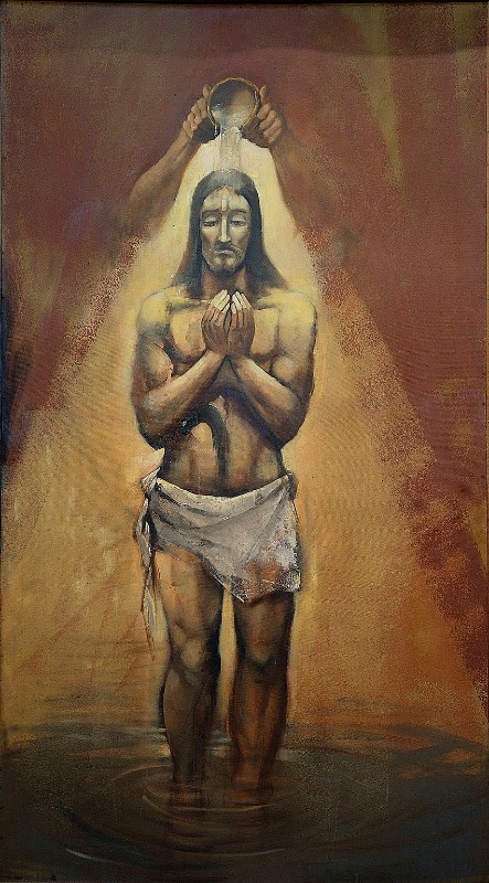 Bramante O. (1980), Dipinto con il battesimo di Gesù Cristo