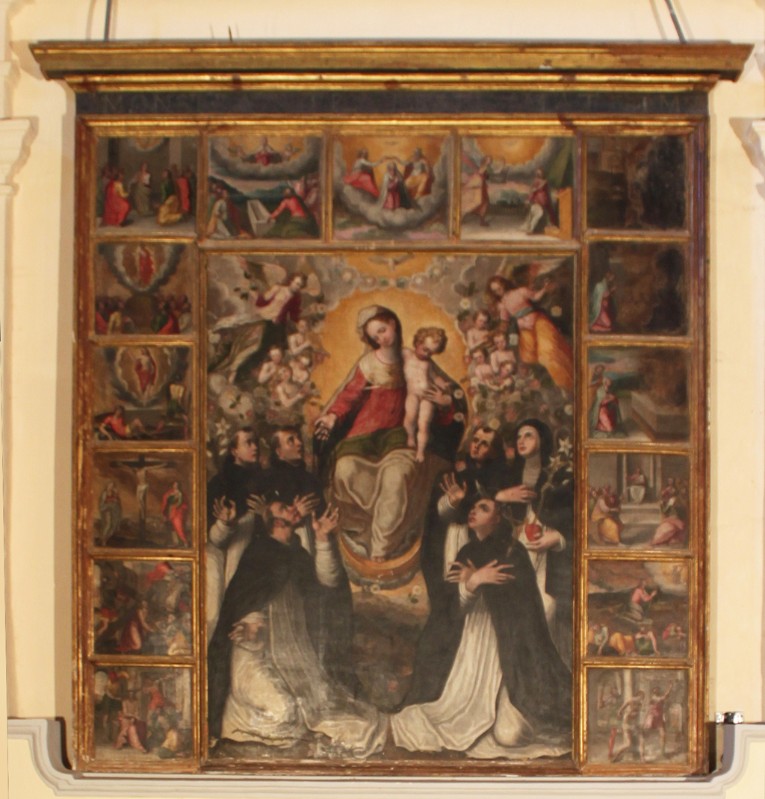 Manchelli M. sec. XVI, Pala della Madonna del Rosario