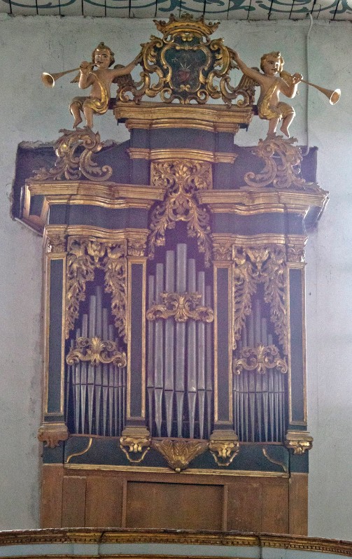 Ambito dell'Italia meridionale sec. XVIII, Organo con coppia di putti musicanti