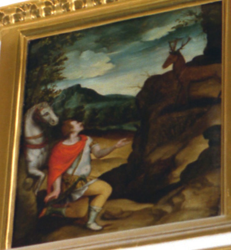 Santafede Fabrizio (1580), Predella: La visione di Sant' Eustachio