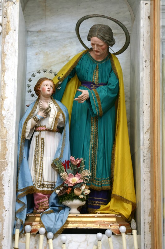 Ambito napoletano sec. XIX, Sant'Anna e Maria Bambina