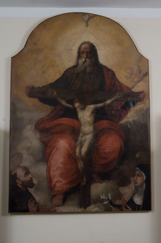 Ambito dell'Italia meridionale sec. XVI, Trinità in olio su tela