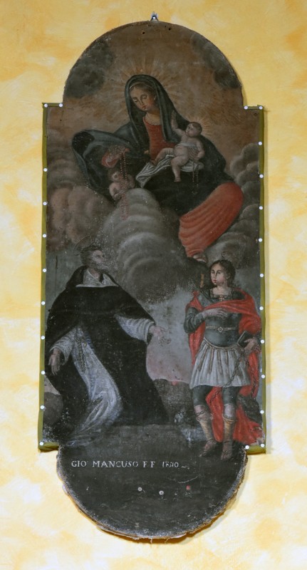 Mancuso G. (1840), Madonna del Rosario con San Domenico e San Leonardo