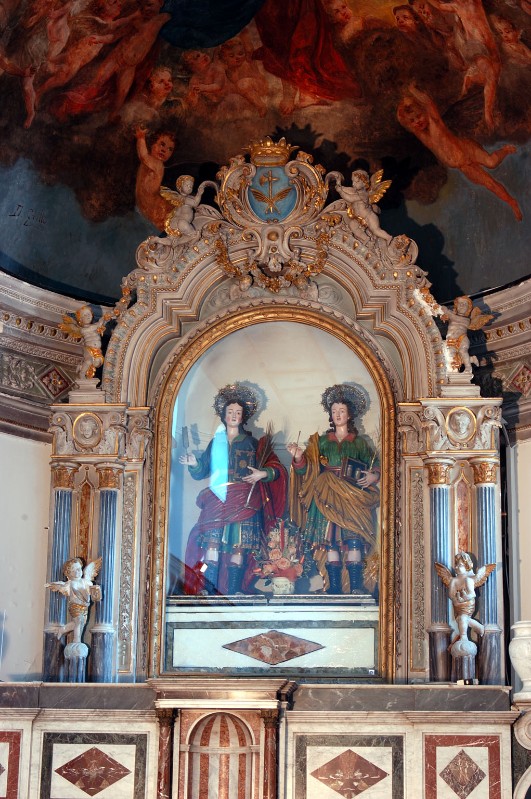 Bottega dell'Italia meridionale secc. XVIII-XX, Santi Cosma e Damiano e corredo