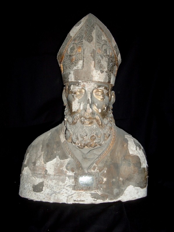 Ambito campano sec. XIX, Reliquiario a busto di San Paolino
