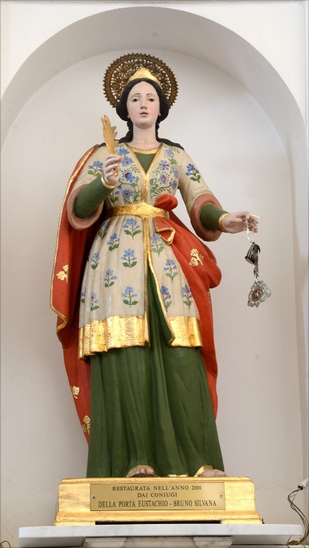 Scultore napoletano sec. XIX, Statua di Santa Lucia