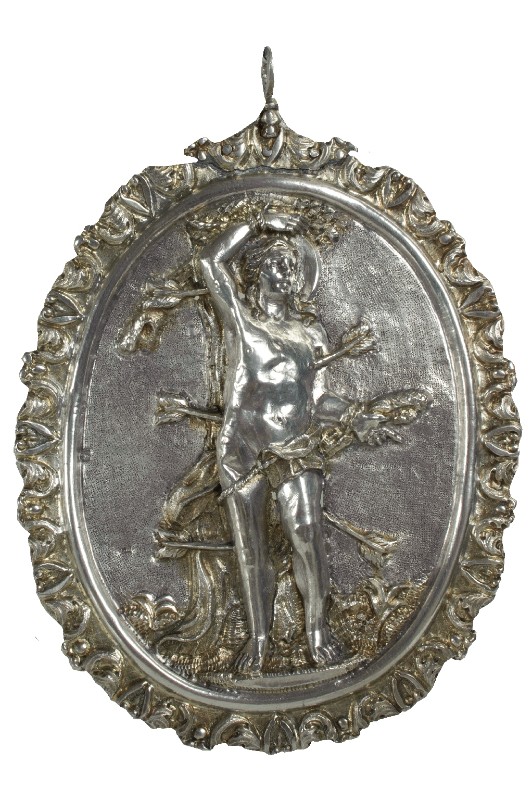 Russo G. sec. XIX, Medaglione con San Sebastiano