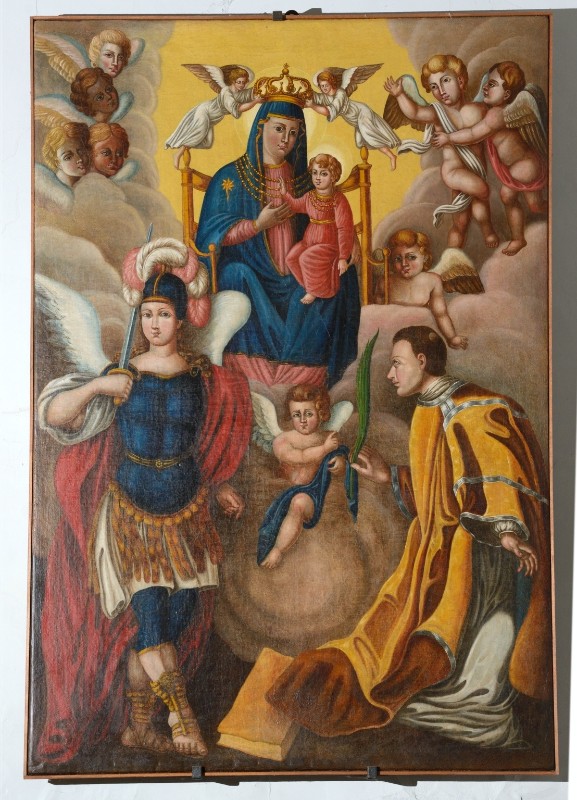 Ambito campano sec. XVIII, Dipinto della Madonna di Montevergine e santi