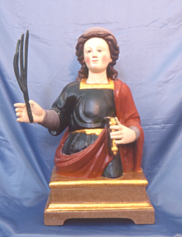 Bott. campana prima metà sec. XVII, Busto di Santa Felicita martire in legno