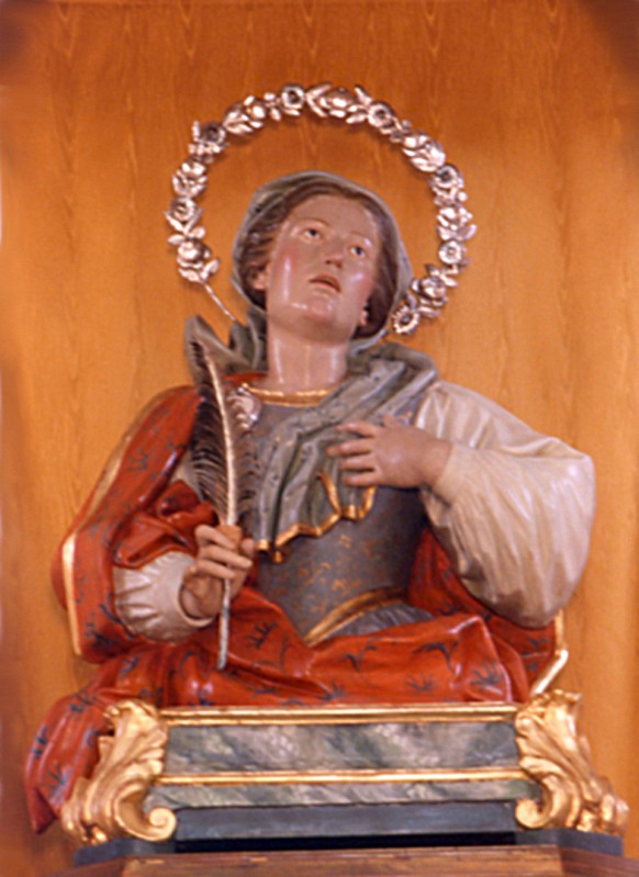 Bott. irpina seconda metà sec. XVIII, Busto di Santa Felicita martire in legno