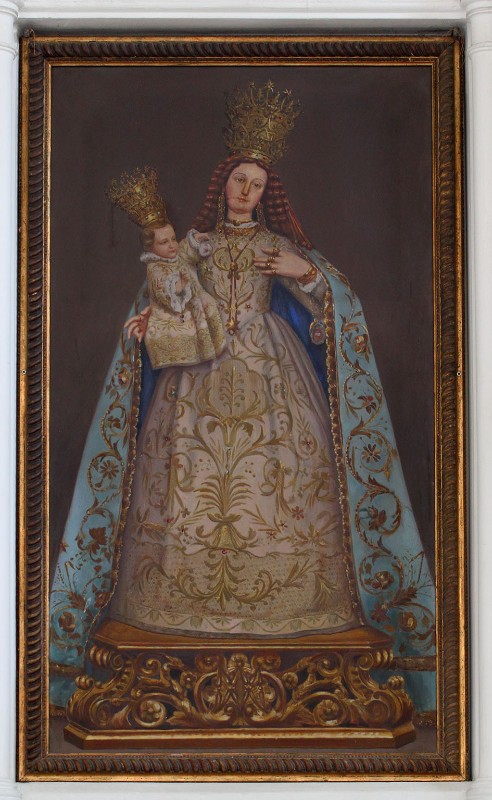 Volpe (1928), Dipinto con Madonna del rosario in olio su tela