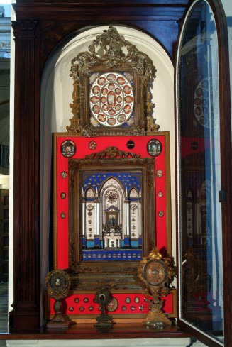 Bott. napoletana secc. XVIII-XX, Reliquiario in legno scolpito e dorato