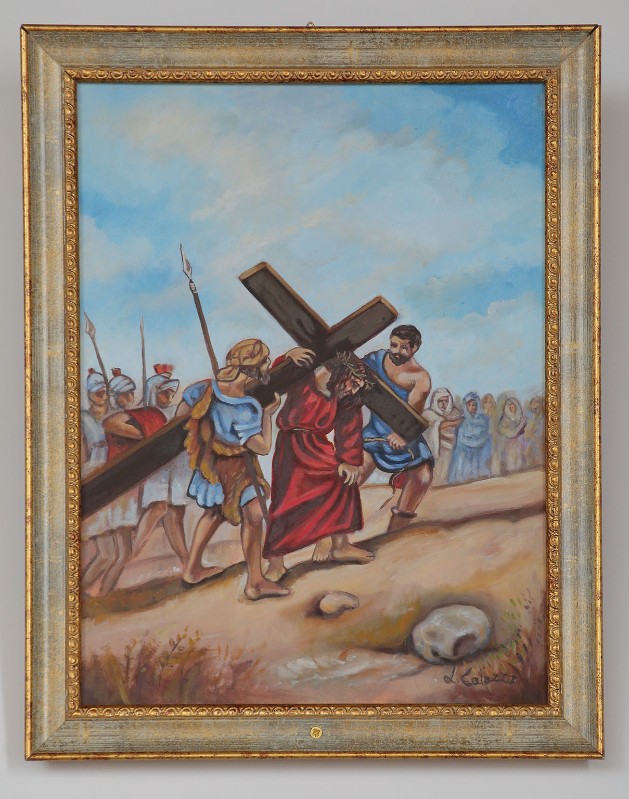 Caiazza Lucia sec. XXI, Gesù aiutato da Simone di Cirene