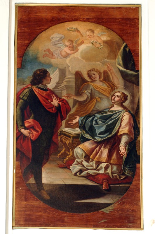 Castellano G. (1721), Santa Cecilia e lo sposo Valeriano in olio su tela