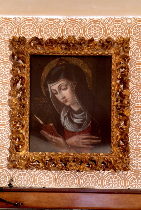 Ambito napoletano sec. XVI, Santa Maria della Pazienza in olio su tela