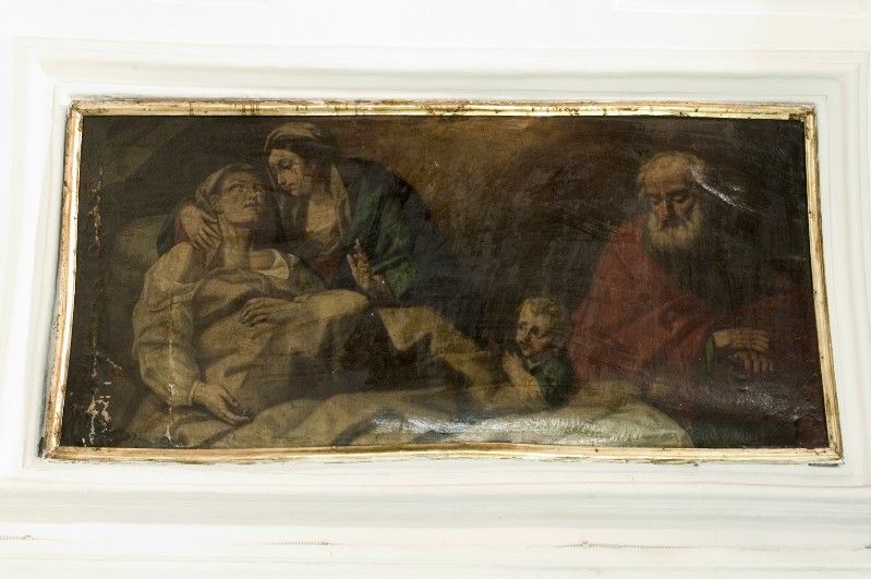 Ferri A. (1719), Sant'Anna sul letto di morte in olio su tela